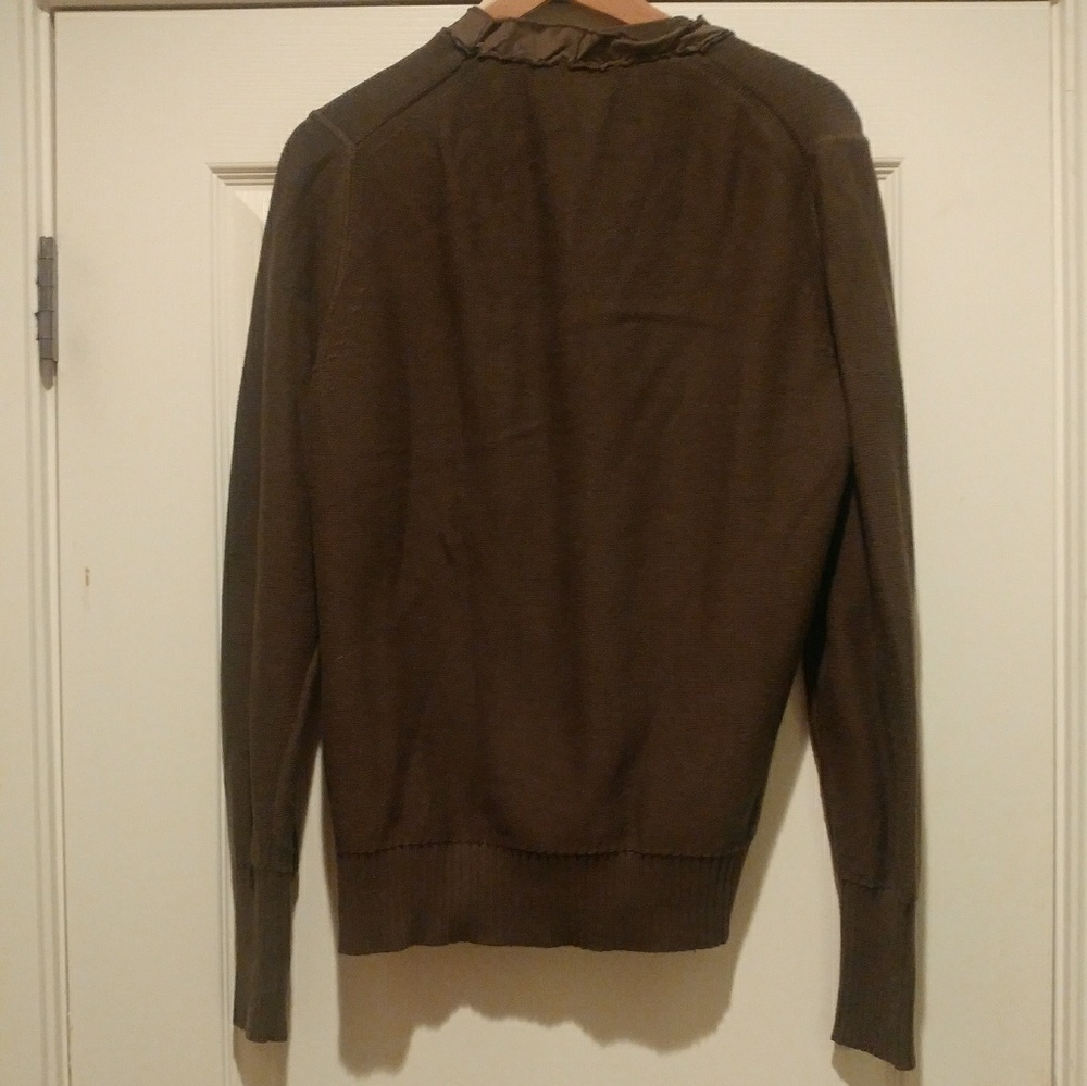 Chic Military Style J.Crew V-Neck Sweater! XL - Picture 3 of 7